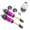 traxxas shocks, gtr xx long (gray) (assembled) (2) (without springs) trx7462 gray