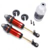 traxxas shocks, gtr xx long (gray) (assembled) (2) (without springs) trx7462 gray