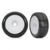 traxxas tires & wheels, assembled, glued (black dished 3.0" wheels, response pro 3.0" tires, foam inserts) (2) trx9074 blk