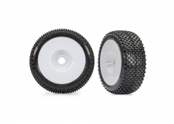 traxxas tires & wheels, assembled, glued (black dished 3.0" wheels, response pro 3.0" tires, foam inserts) (2) trx9074 blk