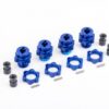 traxxas 17mm wheel hubs / nuts, hd blue trx9086