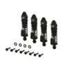 arrma aluminum shock set, 58mm length, 1000 cst oil (4), black: grom ara1567