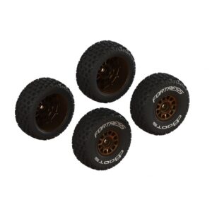 arrma dboots 'fortress' glued tire set, bronze (2 pairs) ara2024