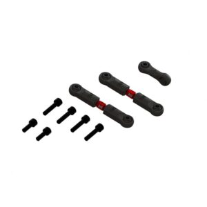 arrma aluminum adjustable steering links set b (2): grom ara340217