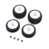 losi tires & wheels mounted white micro b los1763