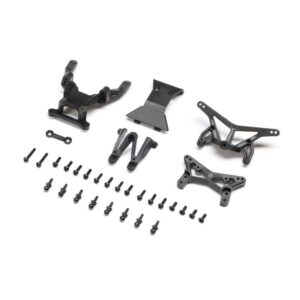 losi front & rear towers, bumper: micro b los1770