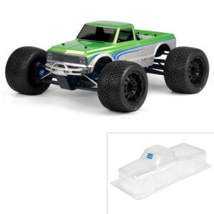 proline 1/8 1972 chevy c 10 long bed clear body: monster truck pro322700