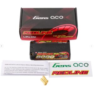 gens ace redline 2.0 series 8000mah 1s2p 3.8v 140c hardcase hv lipo battery pack with hardcase 65