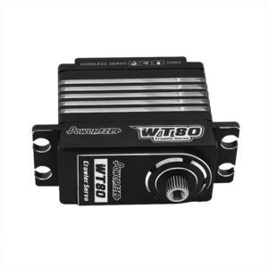 power hd wt80 brushless hv metalen tandwielen servo 35 kg met een snelheid van 0,09 sec bij 8.4v