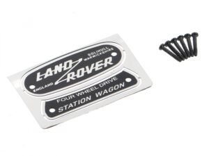 boom racing emblem set (stainless steel) for series land rover® station wagon for brx02 88 brx02375