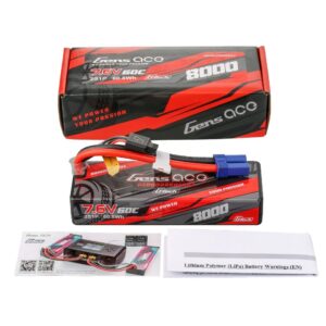 gens ace g tech 8000mah 2s1p 7.6v 60c high voltage lipo batterij met ec 5 stekker